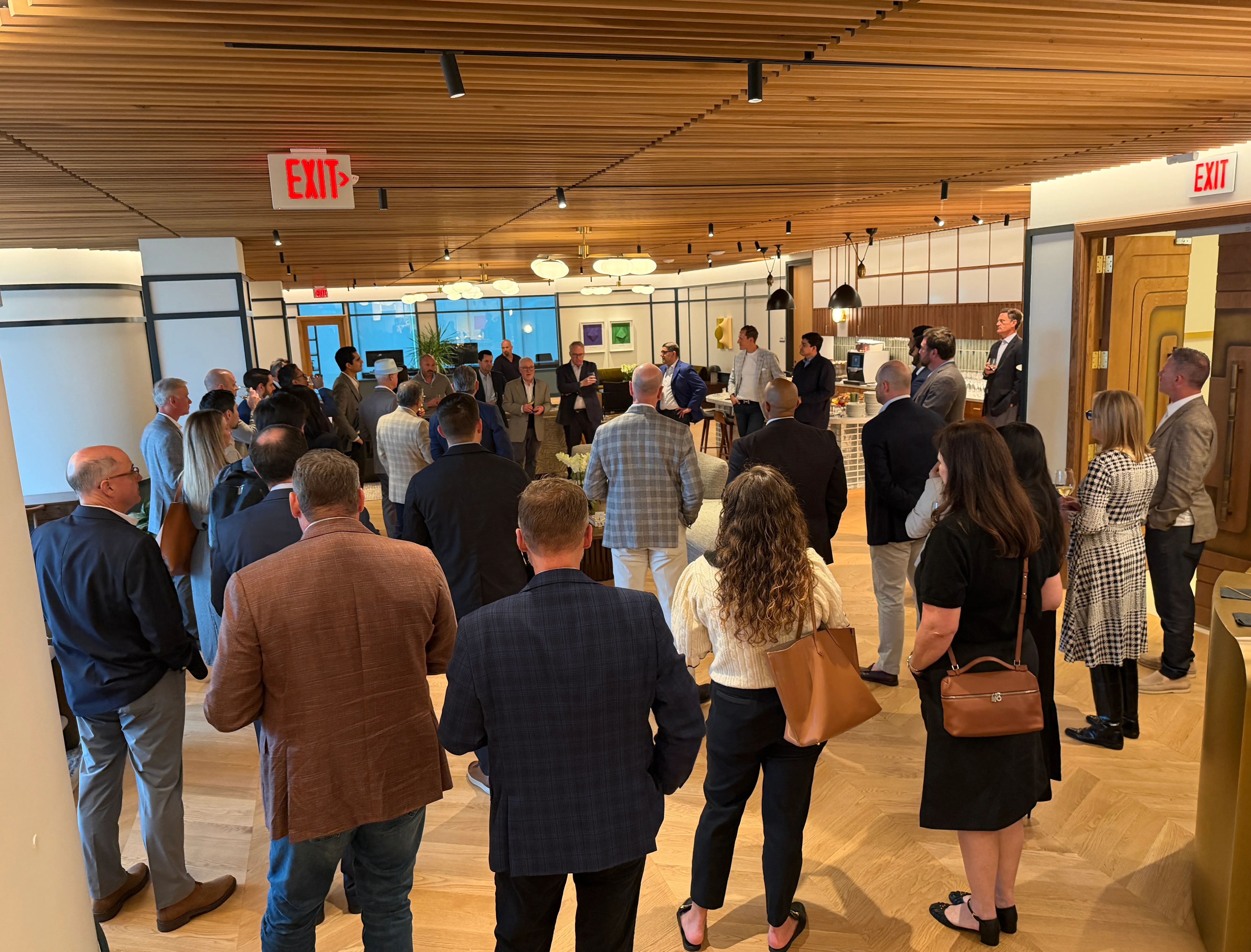 Guests gathered during an evening at The Room.